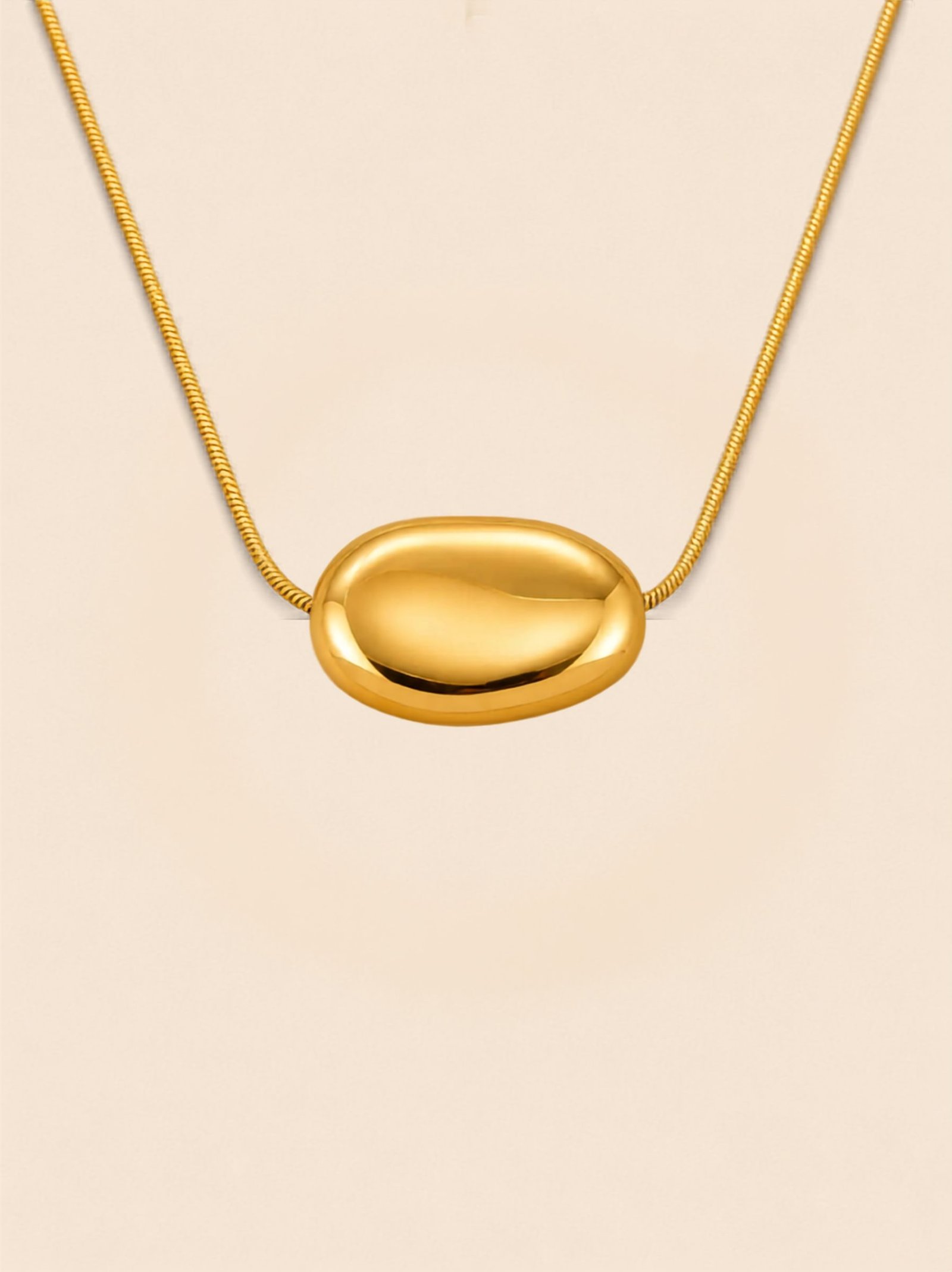 Large Charm Bean Pendant – Bold, Modern & Meaningful
