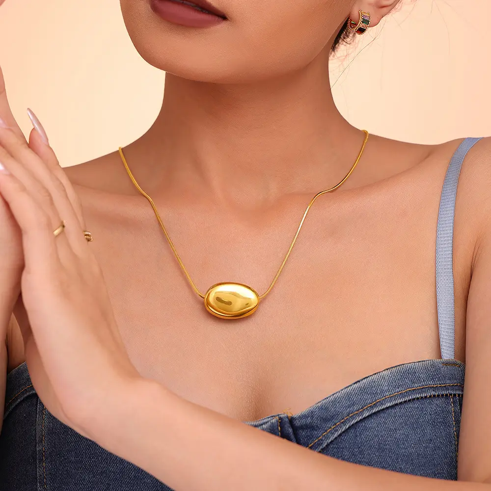 Large Charm Bean Pendant – Bold, Modern & Meaningful - Image 4