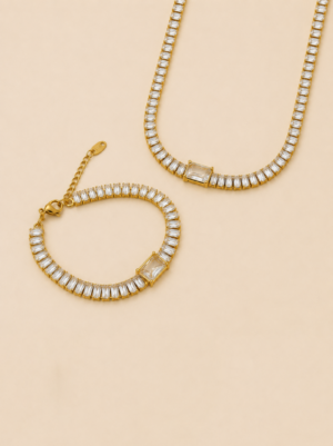 Disney Luxury Zircon Chain & Bracelet Set