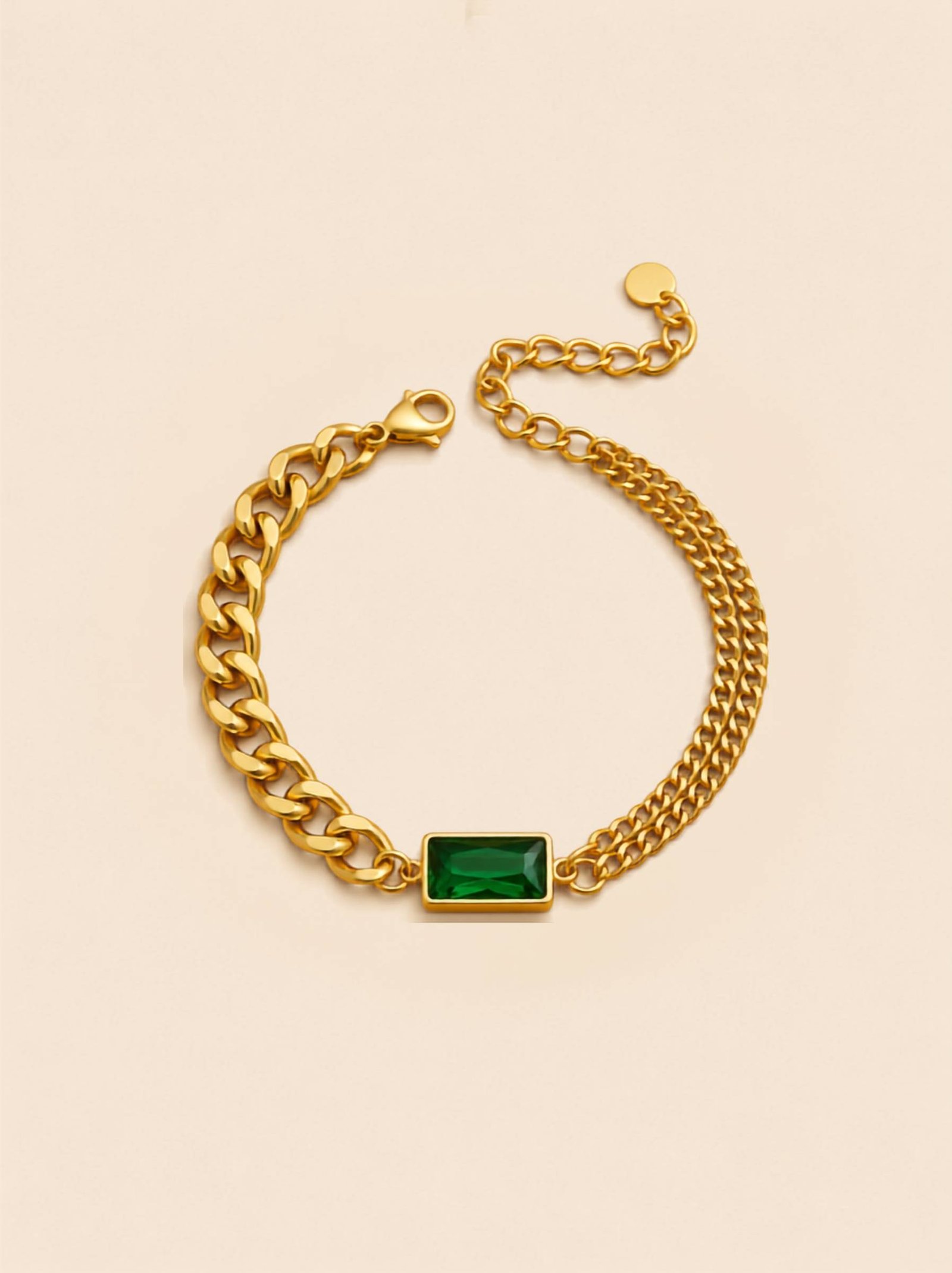 Emerald Zircon Bracelet – Timeless Shine with a Royal Touch - Image 4