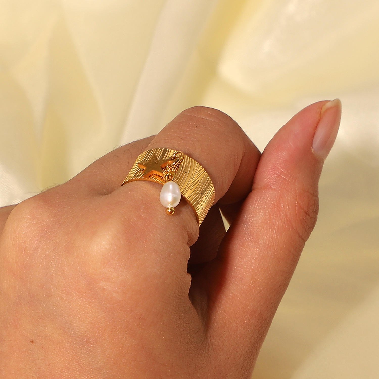 Freshwater Pearl Star Ring – Elegant, Celestial Beauty - Image 11