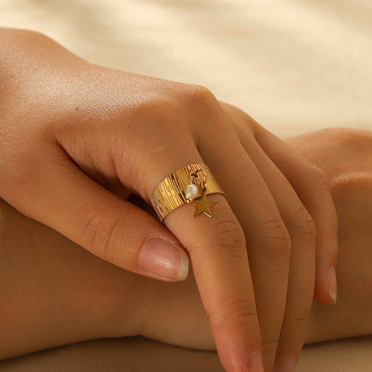 Freshwater Pearl Star Ring – Elegant, Celestial Beauty - Image 9