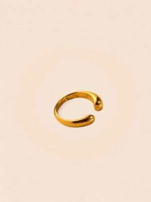 Geometric 18K Gold Plated Rings for Women – Modern Elegance