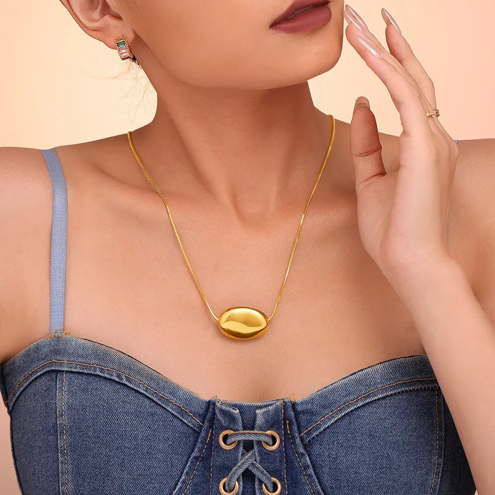 Large Charm Bean Pendant – Bold, Modern & Meaningful - Image 6