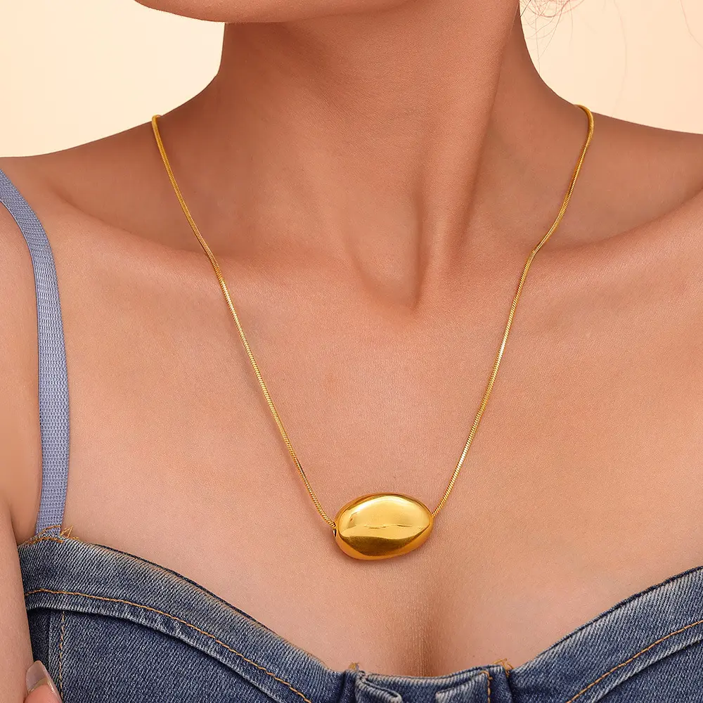 Large Charm Bean Pendant – Bold, Modern & Meaningful - Image 7