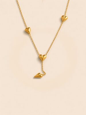 Love Style Heart Necklace – Long Tassel Pendant for Elegant Expression