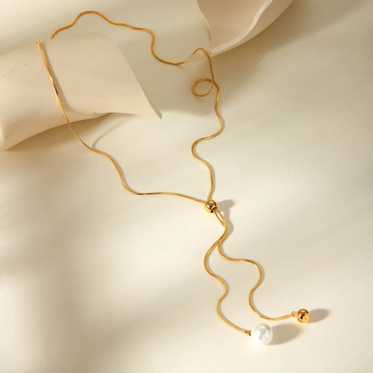 Pearls Ball Pendant Adjustable Necklace – Soft Elegance, Effortless Charm - Image 5