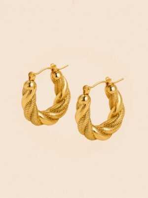 Twist U Stainless Steel Earrings – Modern Elegance for Her